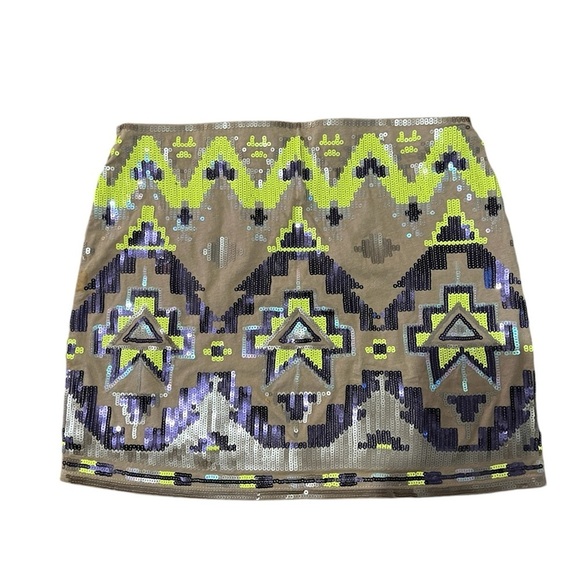 Express Tribal sequin skirt size XS - Picture 1 of 5